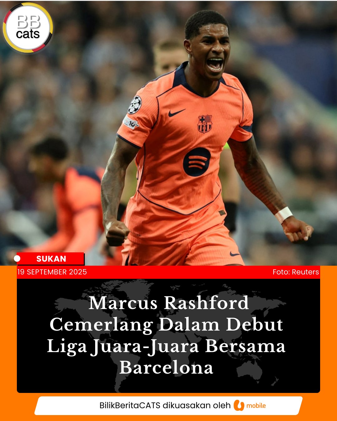 Rashford Cemerlang, Dua Gol Bantu Barcelona Jinakkan Newcastle di St James’ Park