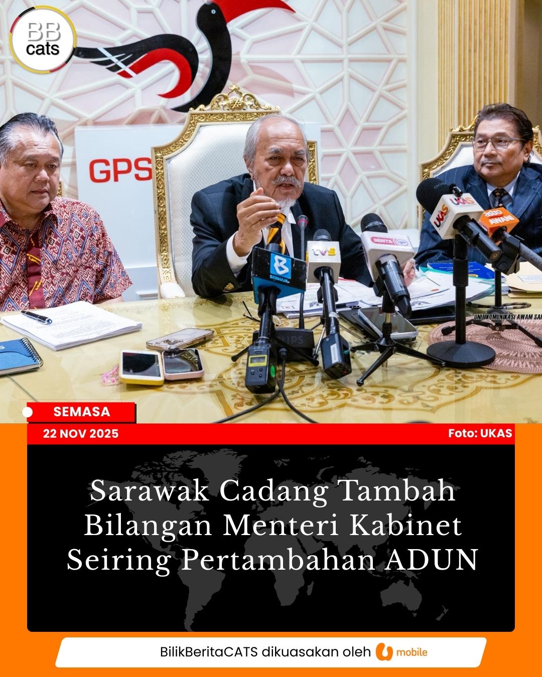 Sarawak Cadang Tambah Bilangan Menteri Kabinet Seiring Pertambahan ADUN