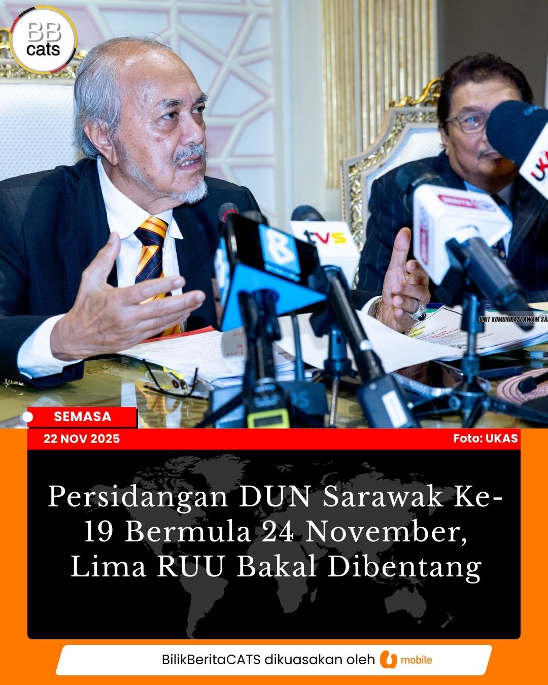 Persidangan DUN Sarawak Ke-19 Bermula 24 November, Lima RUU Bakal Dibentang