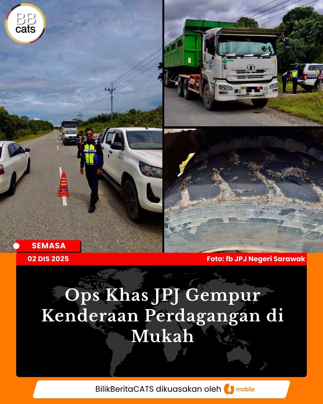 Ops Khas JPJ Gempur Kenderaan Perdagangan di Mukah