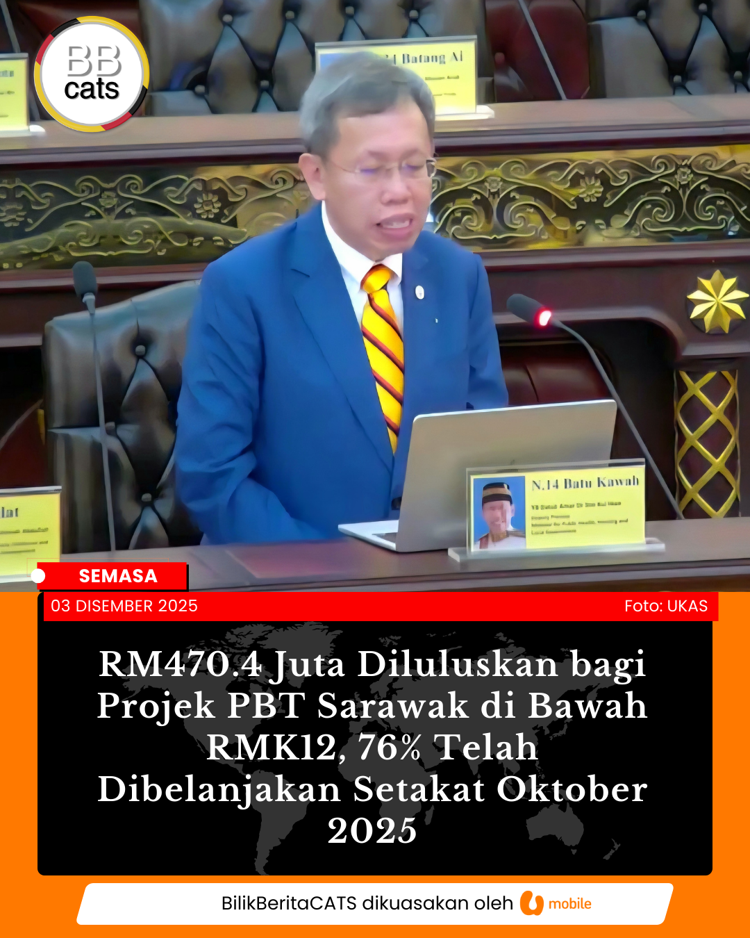 RM470.4 Juta Diluluskan bagi Projek PBT Sarawak di Bawah RMK12