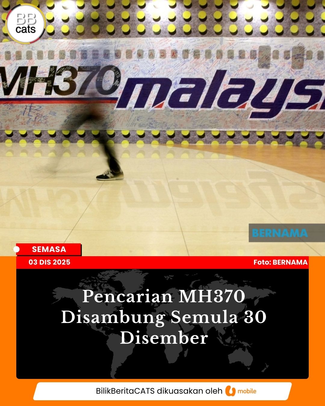 Pencarian MH370 Disambung Semula 30 Disember