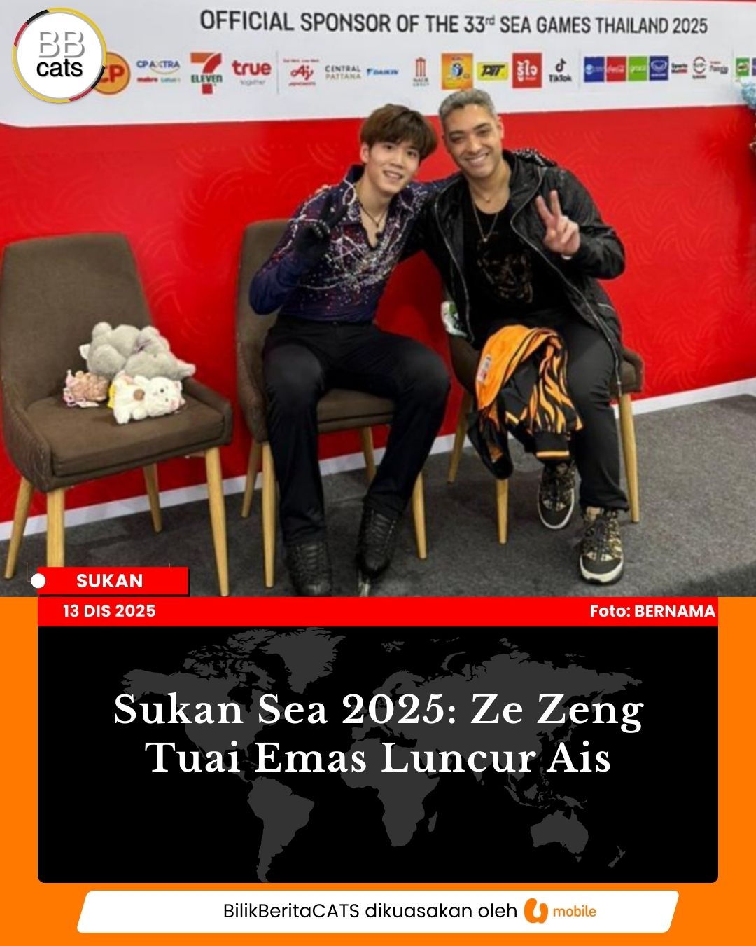 Sukan Sea 2025: Ze Zeng Tuai Emas Luncur Ais