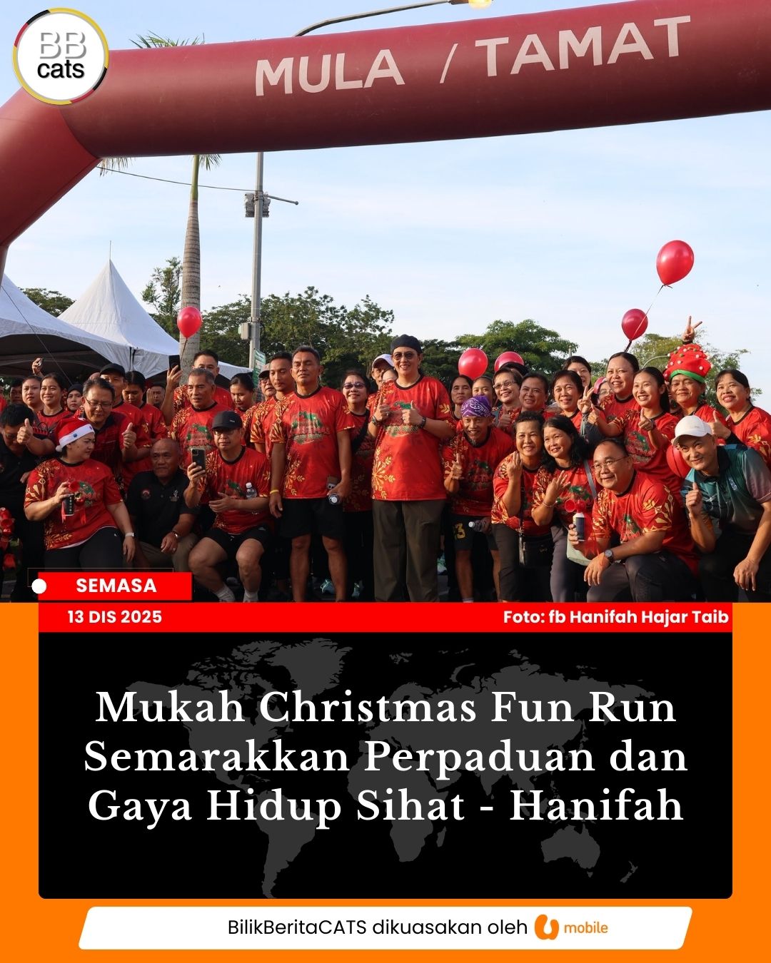 Mukah Christmas Fun Run Semarakkan Perpaduan dan Gaya Hidup Sihat