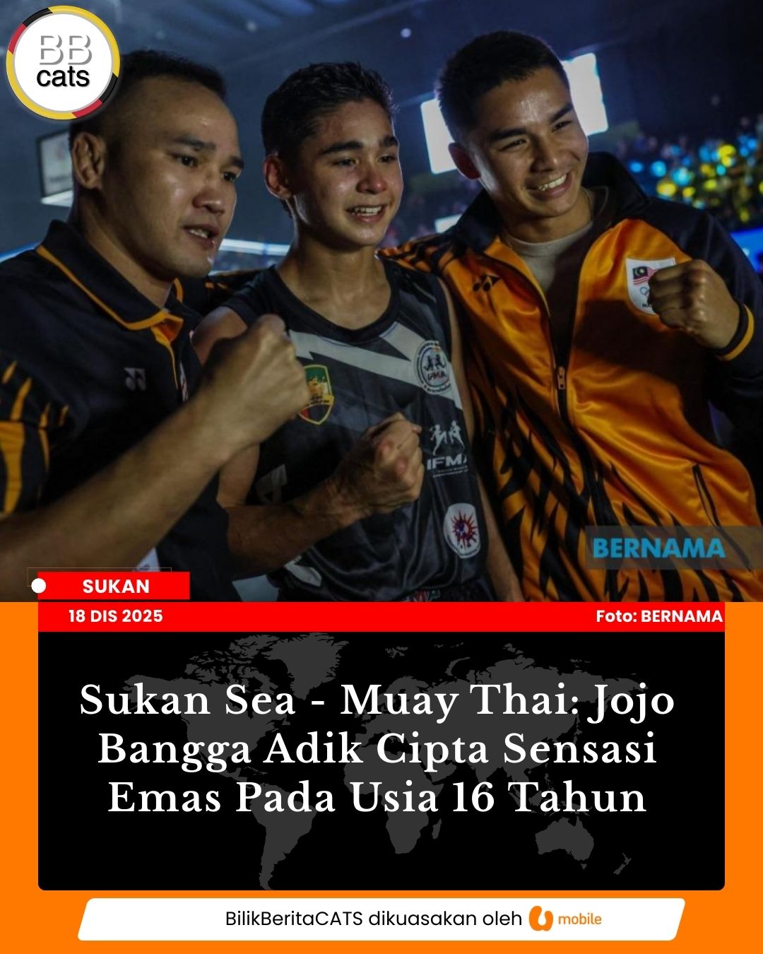 Sukan Sea - Muay Thai: Jojo Bangga Adik Cipta Sensasi Emas Pada Usia 16 Tahun