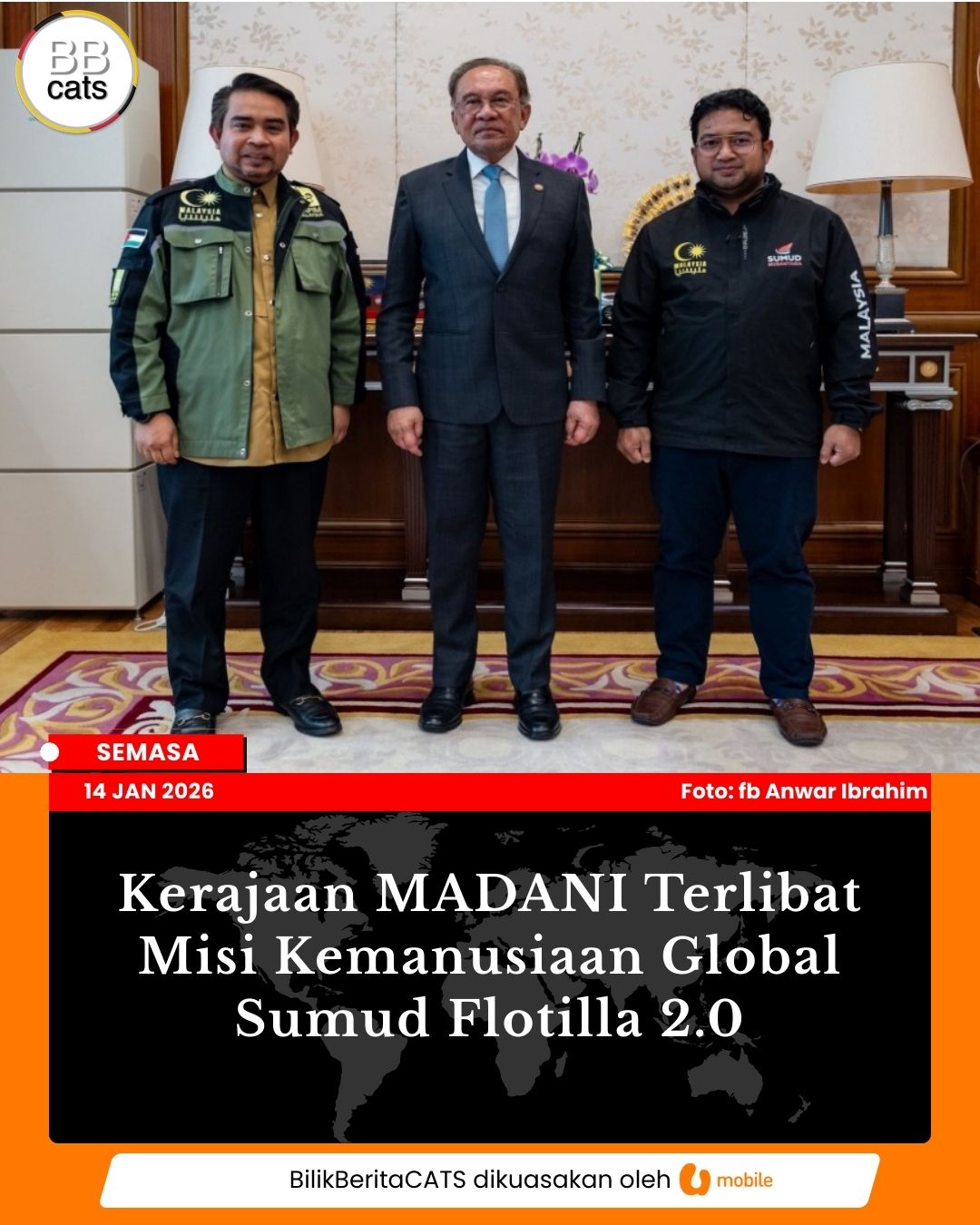 Kerajaan MADANI Terlibat Misi Kemanusiaan Global Sumud Flotilla 2.0