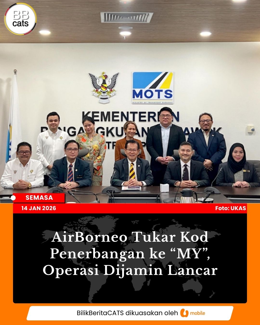 AirBorneo Tukar Kod Penerbangan ke “MY”, Operasi Dijamin Lancar