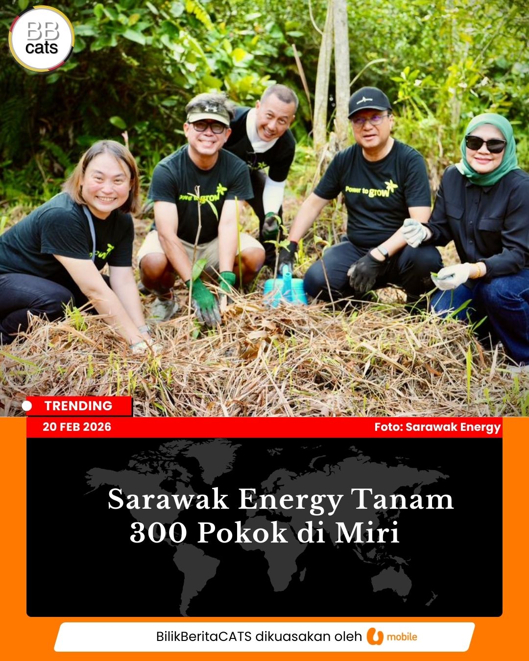 Sarawak Energy Tanam 300 Pokok di Miri