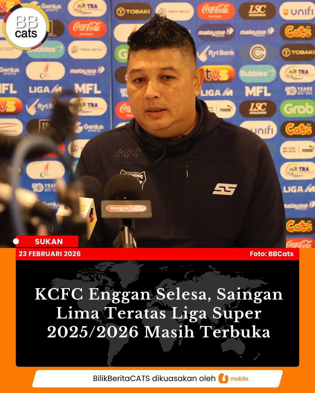 KCFC Enggan Selesa, Saingan Lima Teratas Liga Super 2025/2026 Masih Terbuka