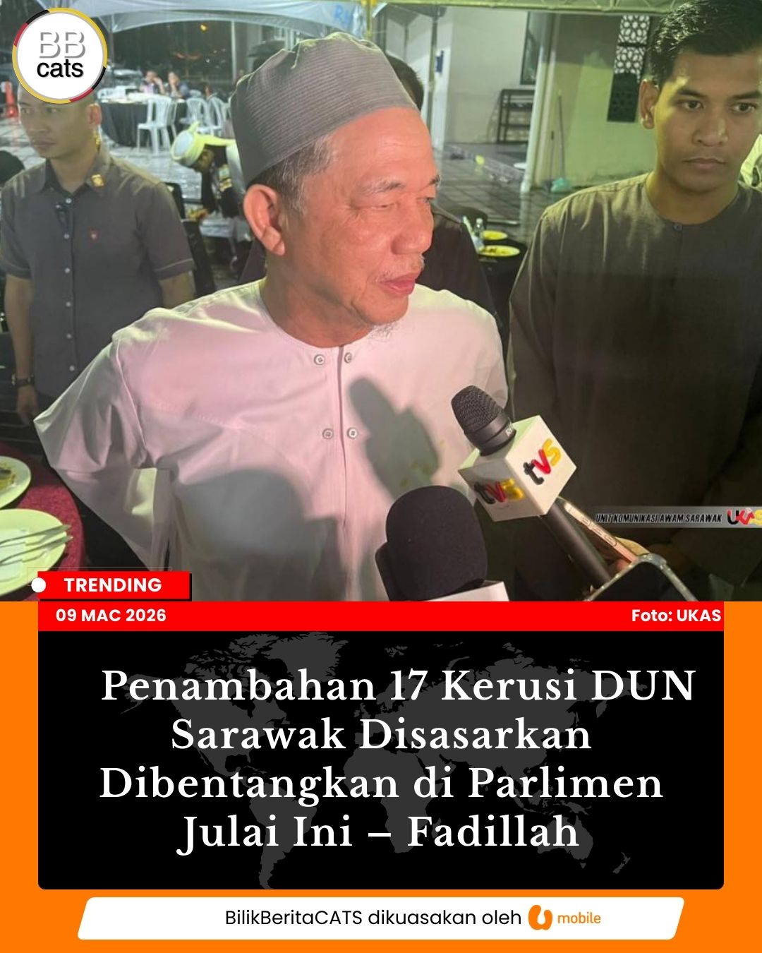 Penambahan 17 Kerusi DUN Sarawak Disasarkan Dibentangkan di Parlimen Julai Ini – Fadillah