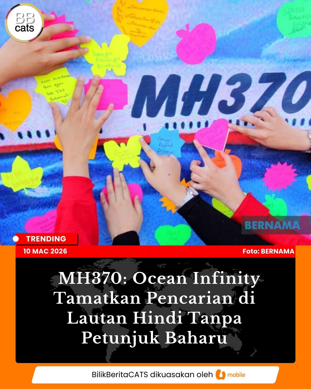 MH370: Ocean Infinity Tamatkan Pencarian di Lautan Hindi Tanpa Petunjuk Baharu