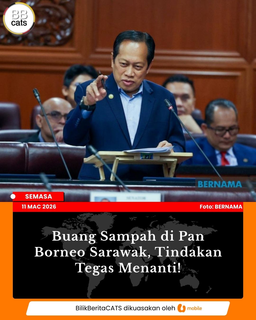 Buang Sampah di Pan Borneo Sarawak, Tindakan Tegas Menanti!