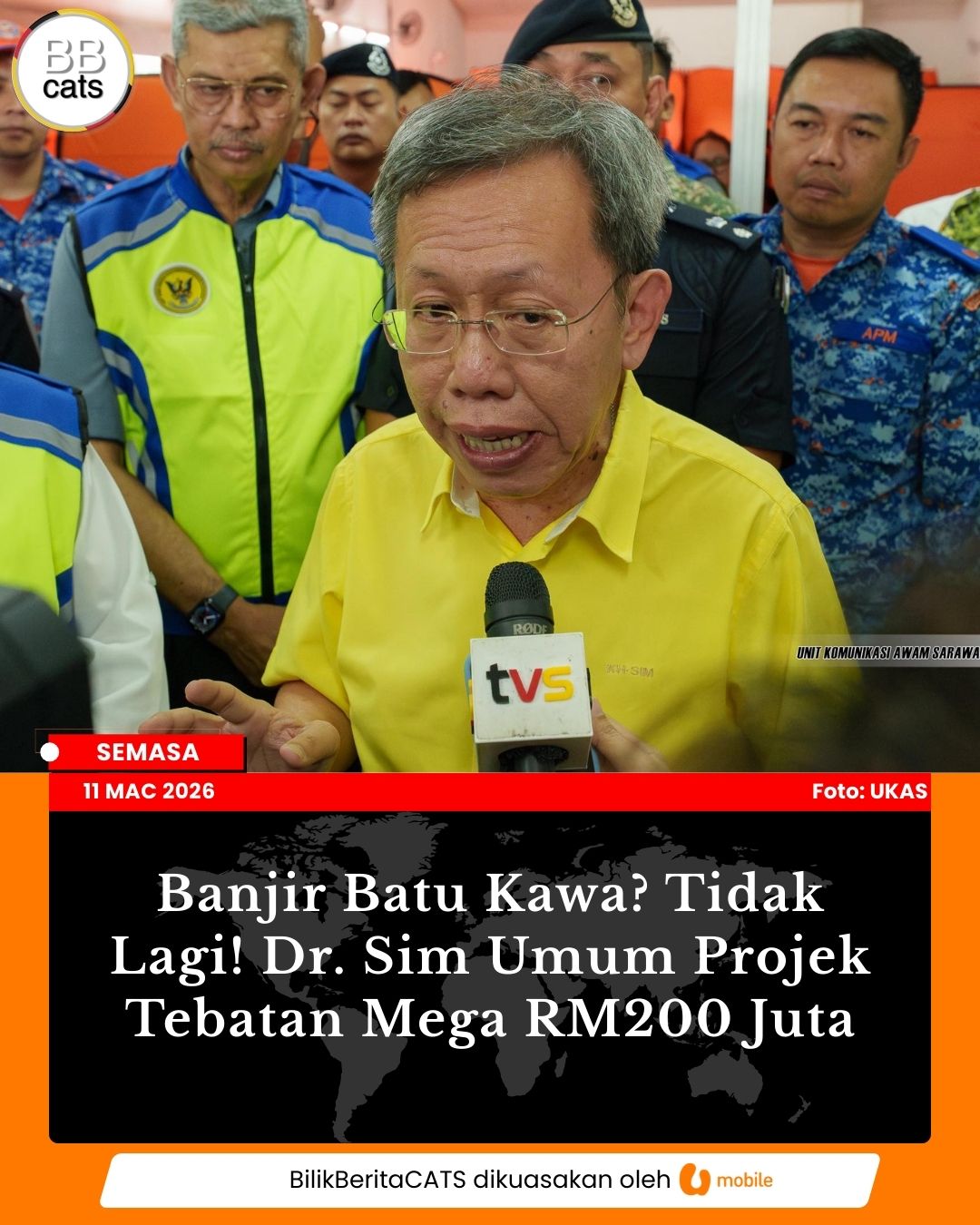 Batu Kawa Peroleh Perlindungan Banjir Melalui Projek Tebatan RM200 Juta