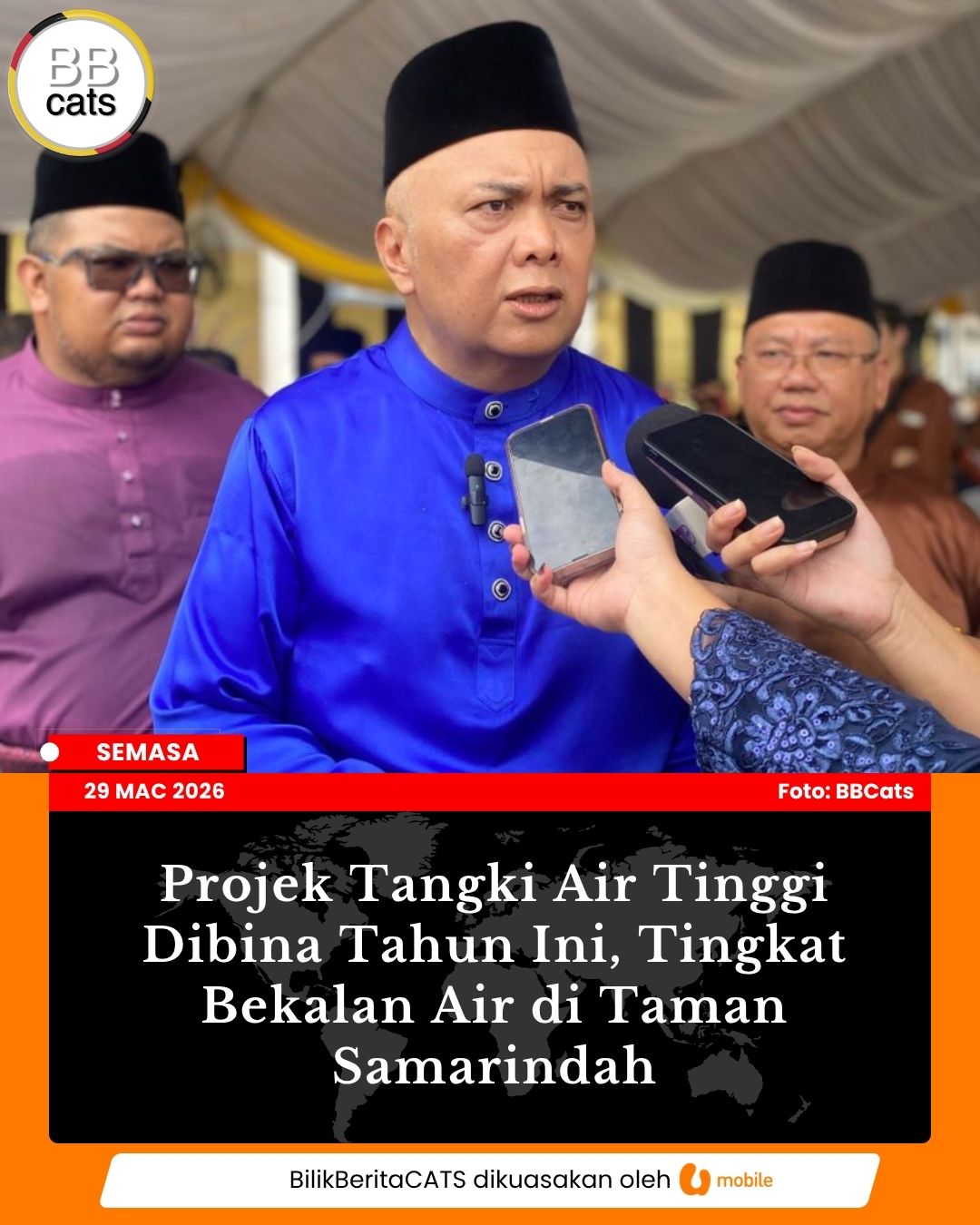 Projek Tangki Air Tinggi Dibina Tahun Ini, Tingkat Bekalan Air di Taman Samarindah