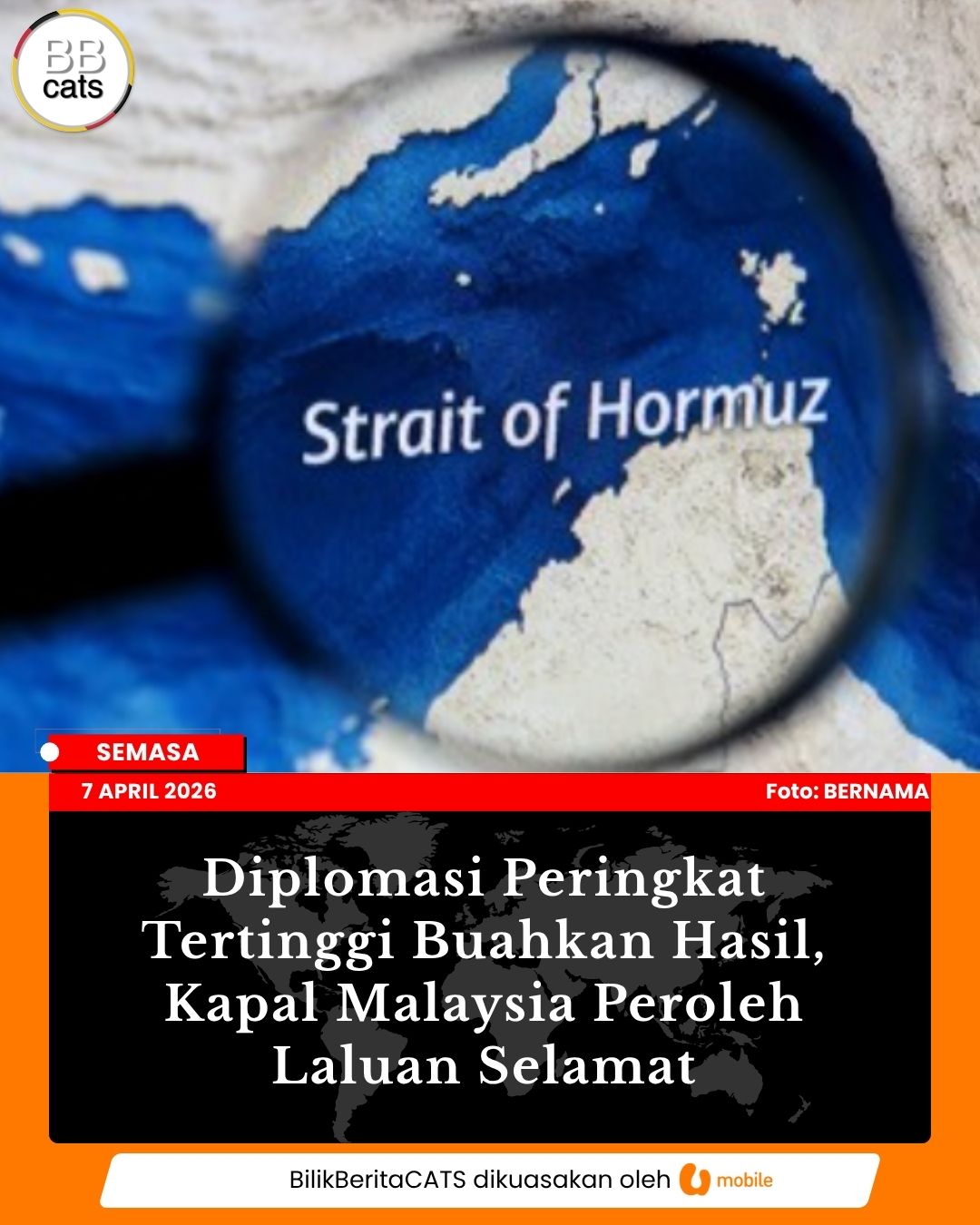 Diplomasi Peringkat Tertinggi Buahkan Hasil, Kapal Malaysia Peroleh Laluan Selamat
