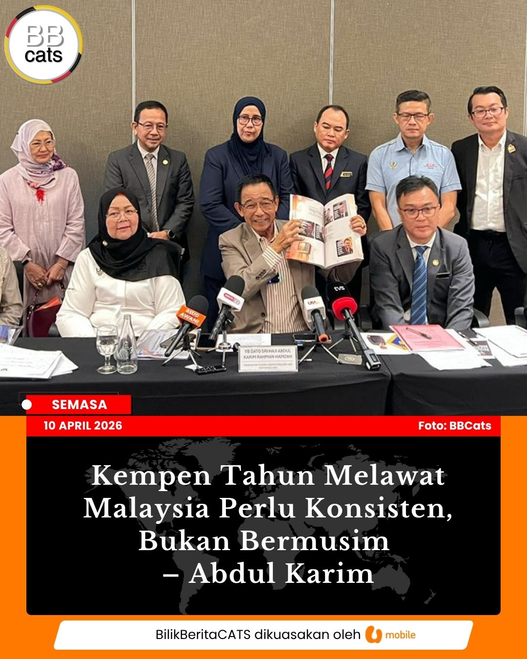 Kempen Tahun Melawat Malaysia Perlu Konsisten, Bukan Bermusim – Abdul Karim