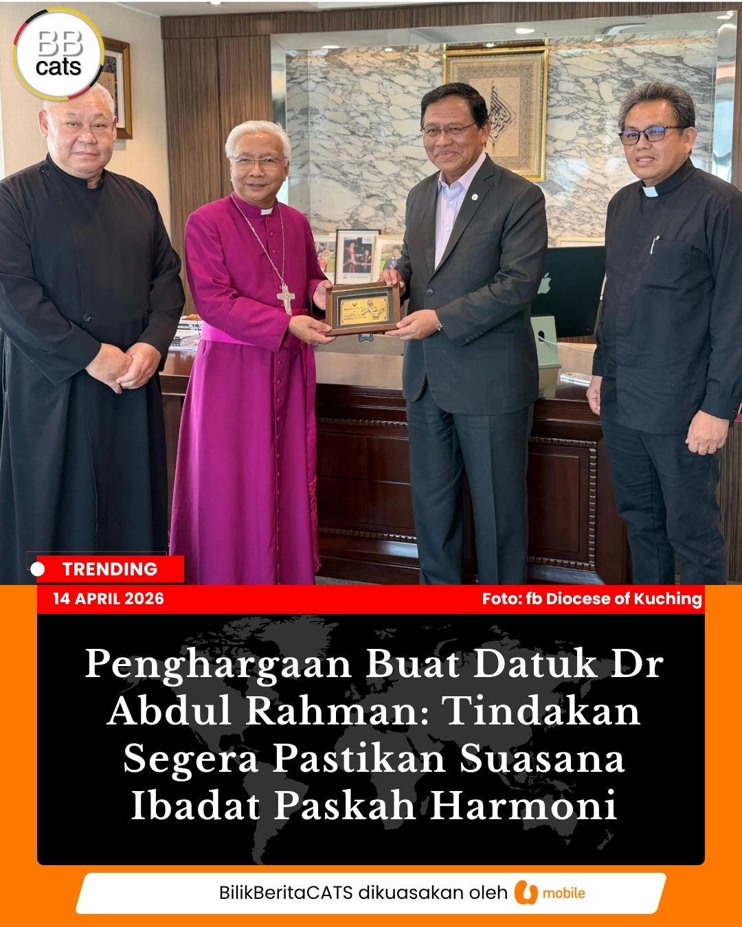 Penghargaan Buat Datuk Dr Abdul Rahman: Tindakan Segera Pastikan Suasana Ibadat Paskah Harmoni