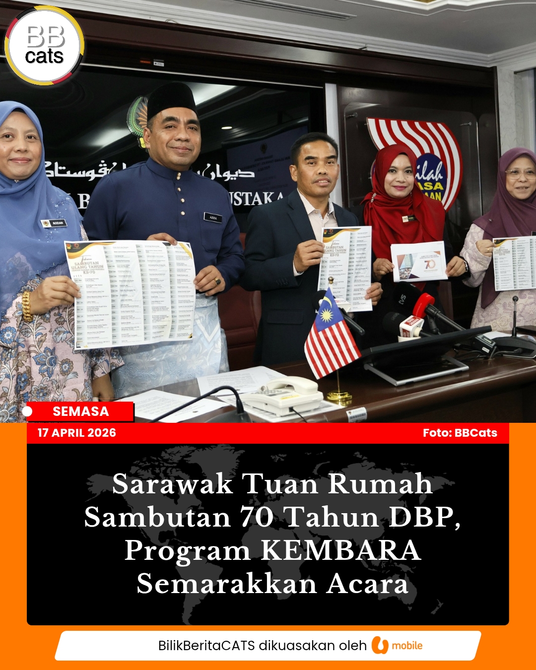 Sarawak Tuan Rumah Sambutan 70 Tahun DBP, Program KEMBARA Semarakkan Acara