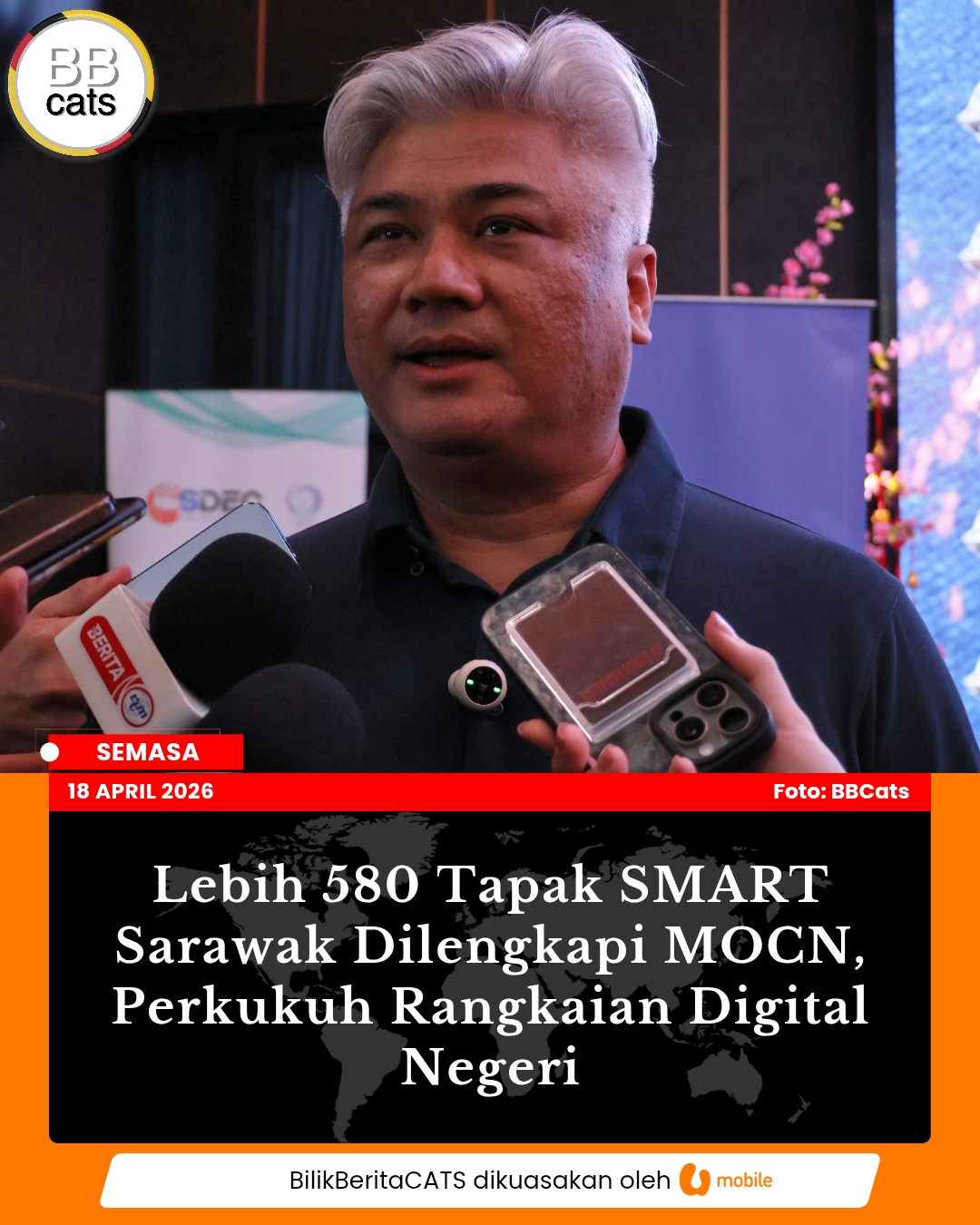 Lebih 580 Tapak SMART Sarawak Dilengkapi MOCN, Perkukuh Rangkaian Digital Negeri