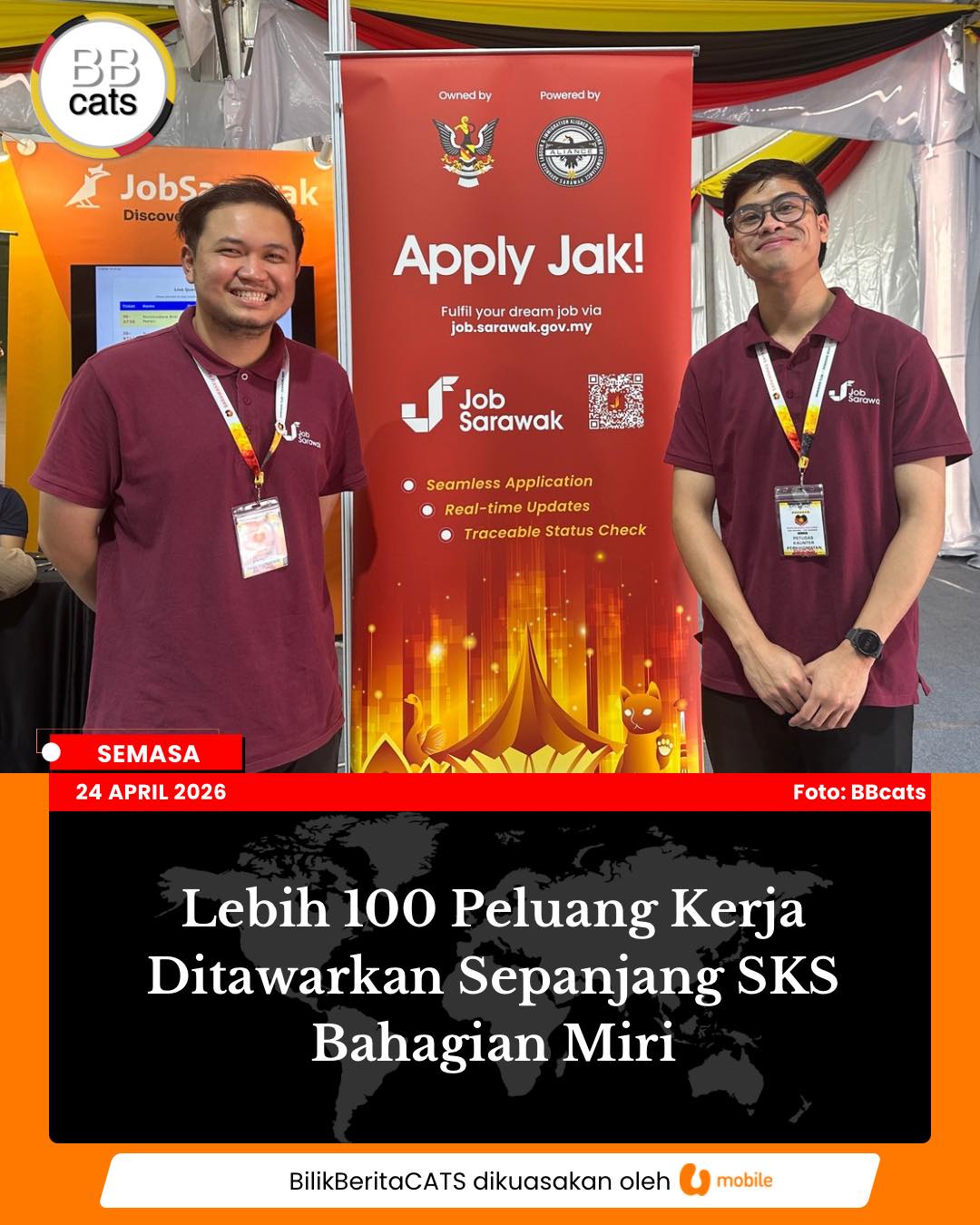 Lebih 100 Peluang Kerja Ditawarkan Sepanjang SKS Bahagian Miri