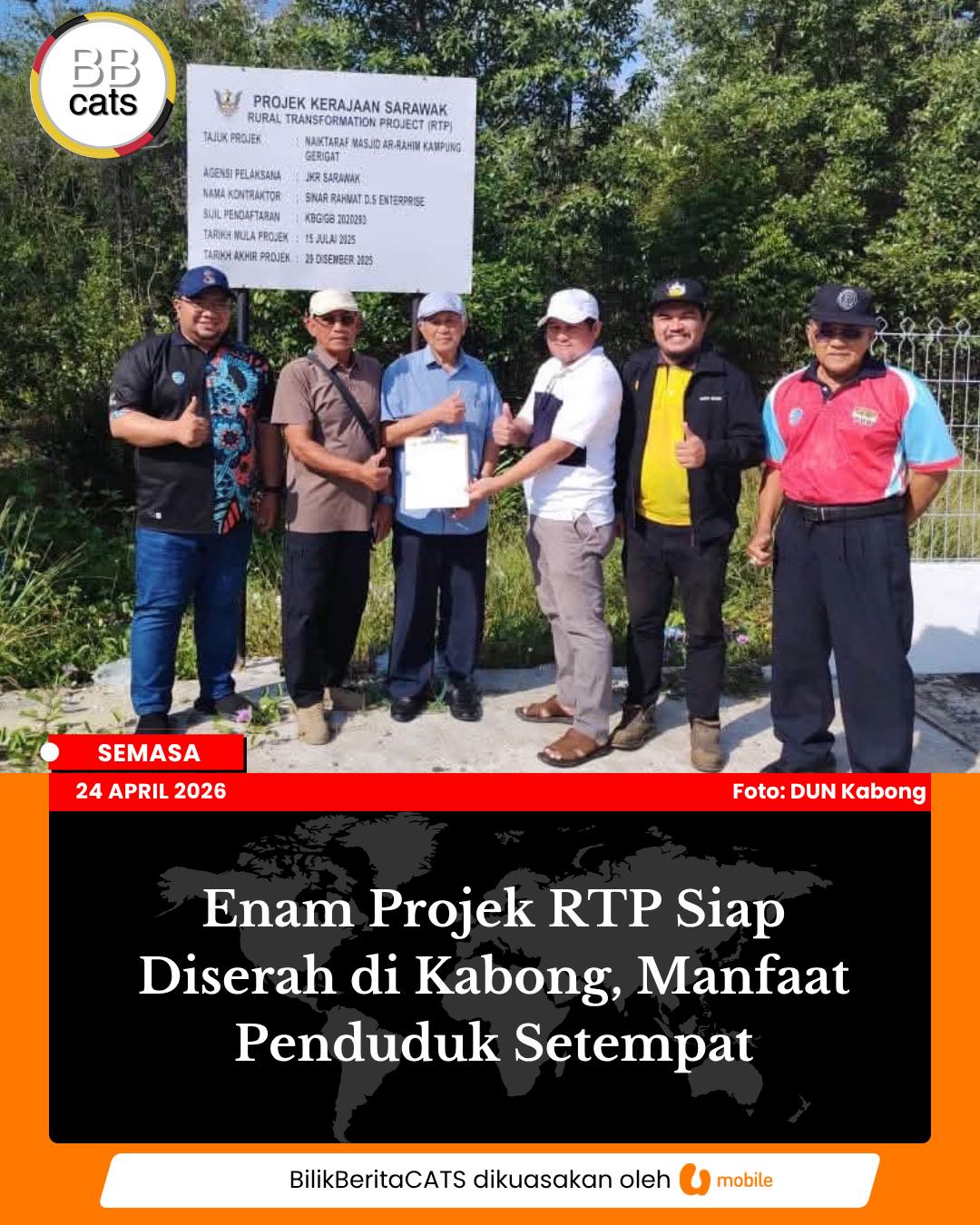Enam Projek RTP Siap Diserahkan, Beri Mnafaat Penduduk Setempat