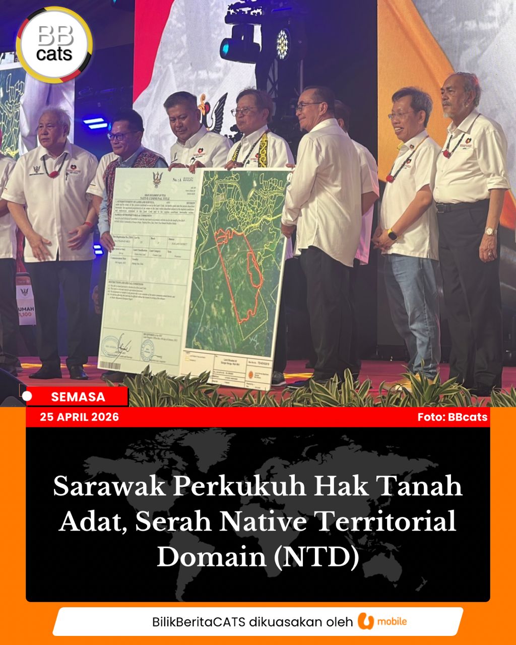 Sarawak Perkukuh Hak Tanah Adat, Serah Native Territorial Domain (NTD)