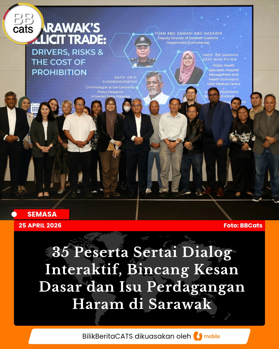 35 Peserta Sertai Dialog Interaktif, Bincang Kesan Dasar dan Isu Perdagangan Haram di Sarawak