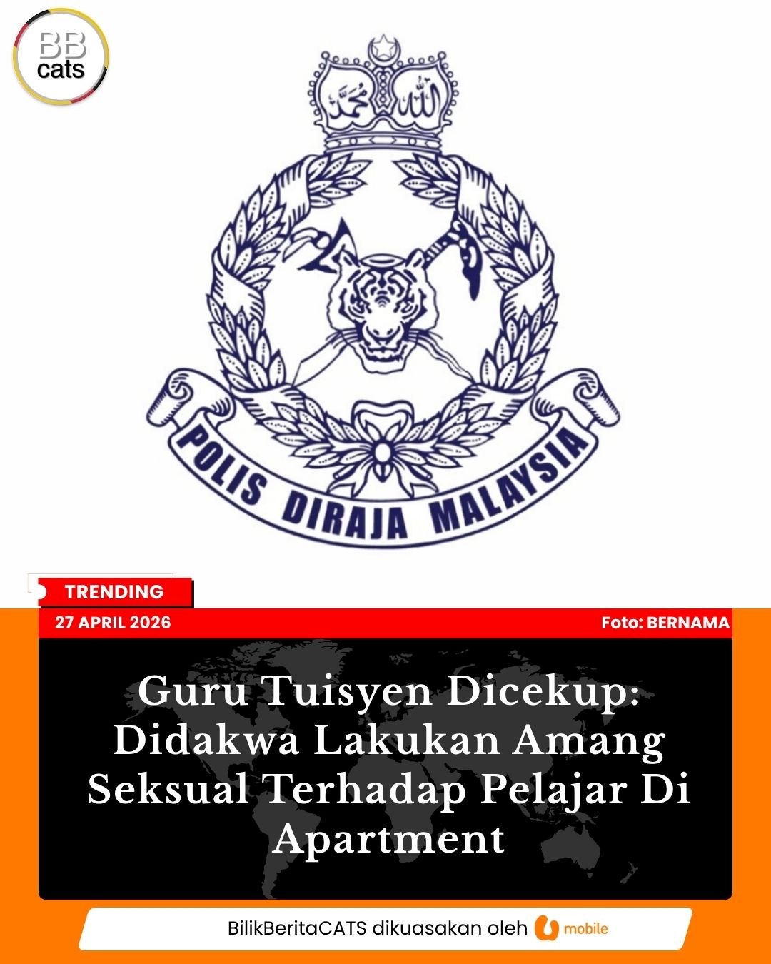 Guru Tuisyen Dicekup: Didakwa Lakukan Amang Seksual Terhadap Pelajar Di Apartment