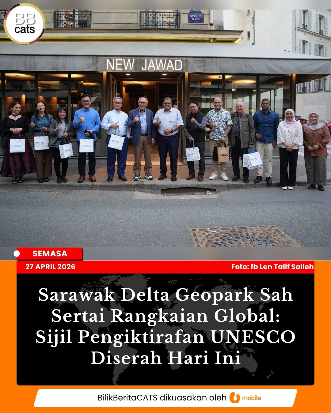Sarawak Delta Geopark Sah Sertai Rangkaian Global: Sijil Pengiktirafan UNESCO Diserah Hari Ini