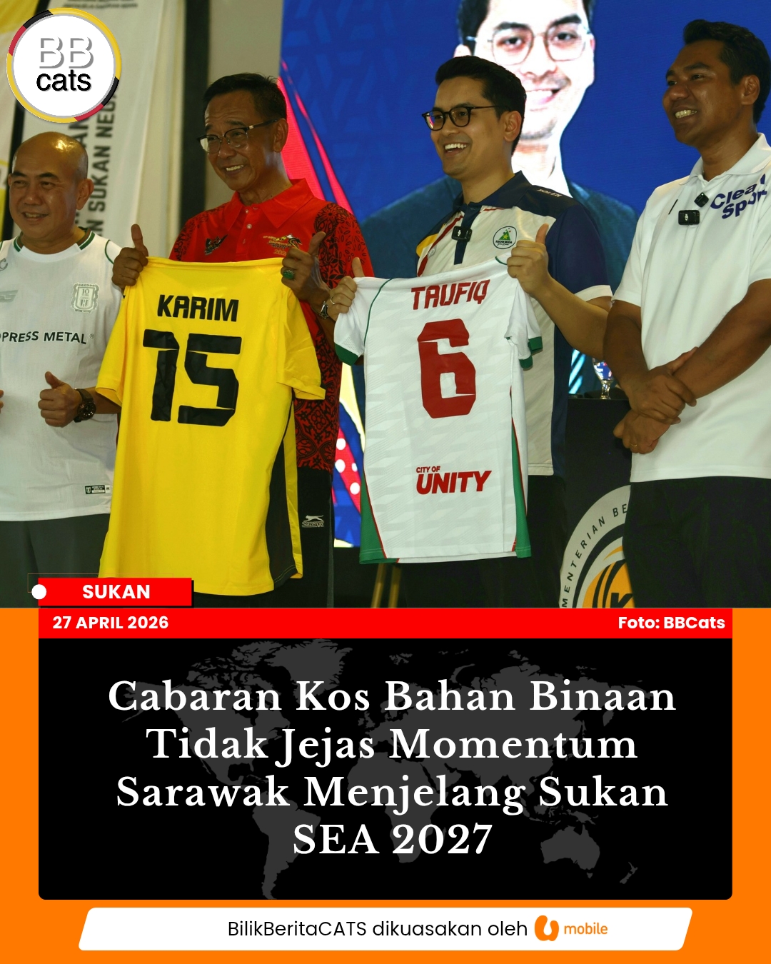 Cabaran Kos Bahan Binaan Tidak Jejas Momentum Sarawak Menjelang Sukan SEA 2027