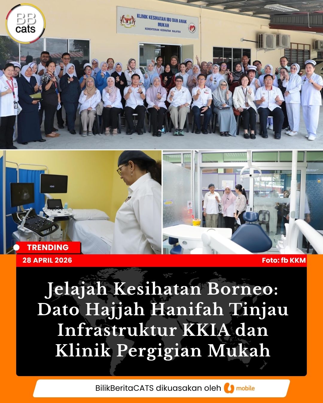 Jelajah Kesihatan Borneo: Dato Hajjah Hanifah Tinjau Infrastruktur KKIA dan Klinik Pergigian Mukah