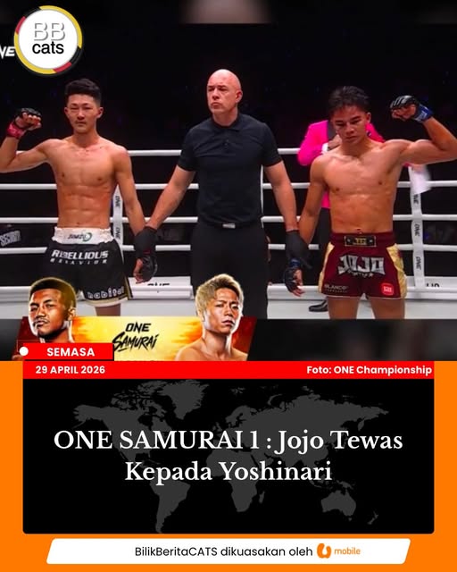 Jojo Tewas Kepada Shimon Yoshinari dalam kejohanan ONE SAMURAI 1