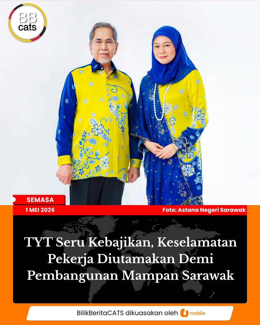 TYT Seru Kebajikan, Keselamatan Pekerja Diutamakan Demi Pembangunan Mampan Sarawak