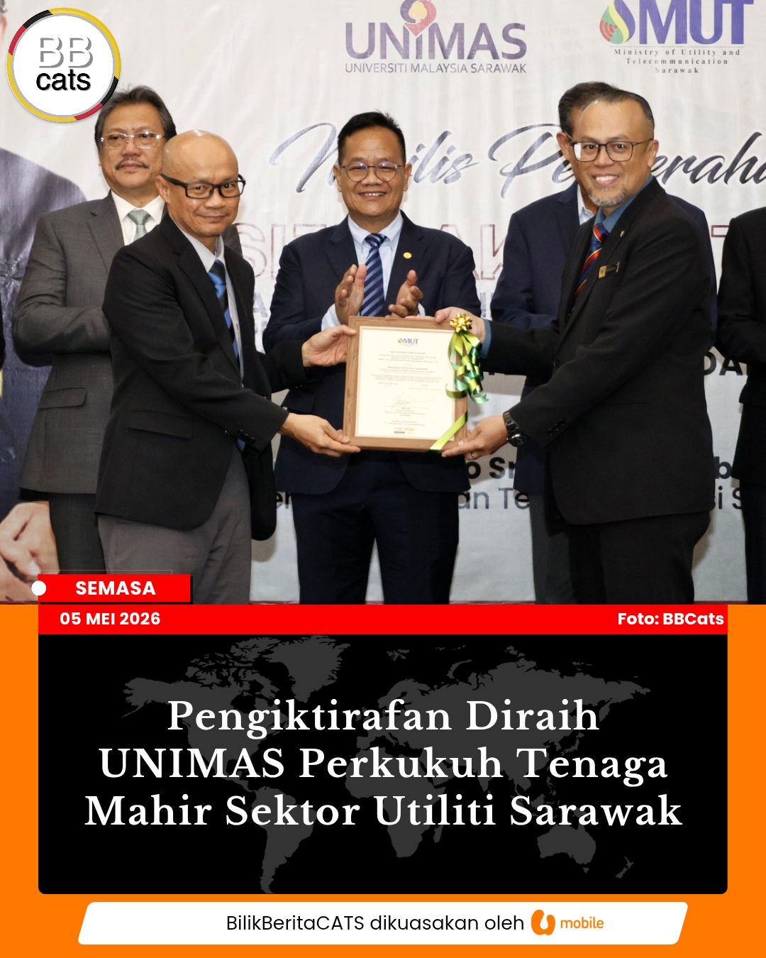 Pengiktirafan Diraih UNIMAS Perkukuh Tenaga Mahir Sektor Utiliti Sarawak