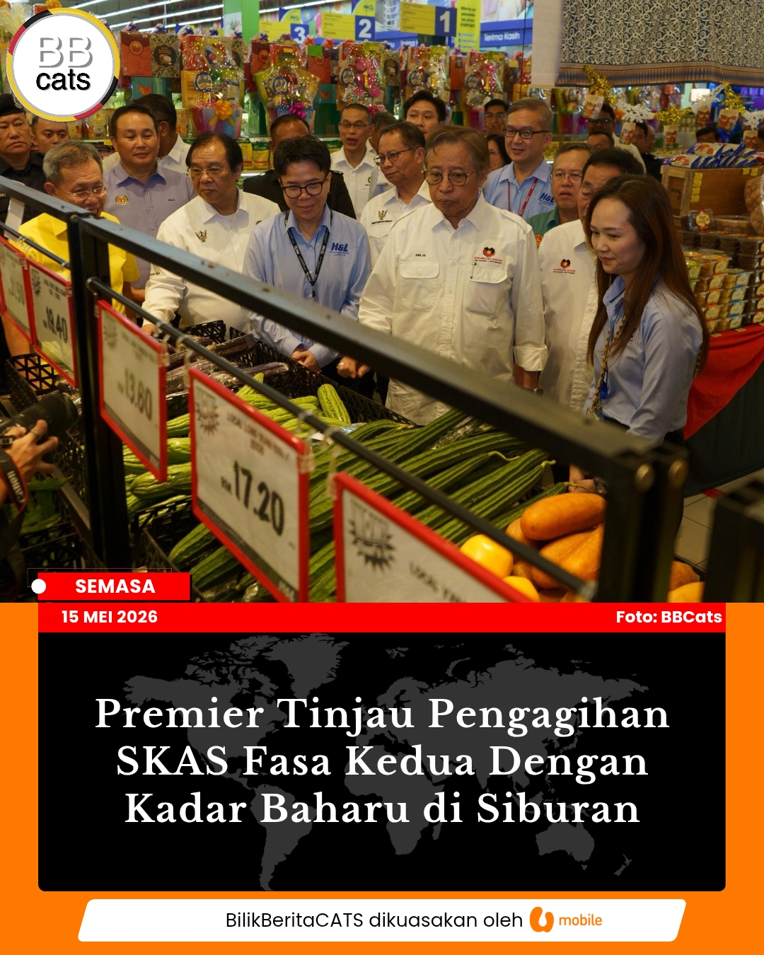 Premier Tinjau Pengagihan SKAS Fasa Kedua Dengan Kadar Baharu di Siburan