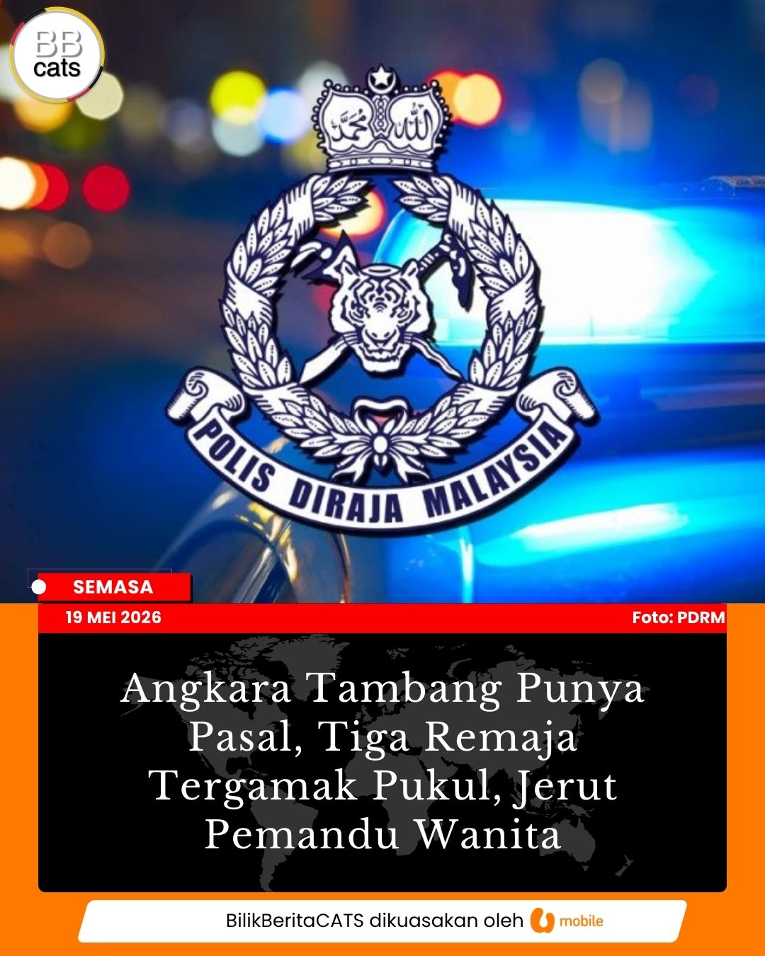 Angkara Tambang Punya Pasal, Tiga Remaja Tergamak Pukul, Jerut Pemandu Wanita
