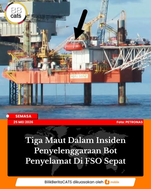 Tiga Maut Dalam Insiden Penyelenggaraan Bot Penyelamat Di FSO Sepat