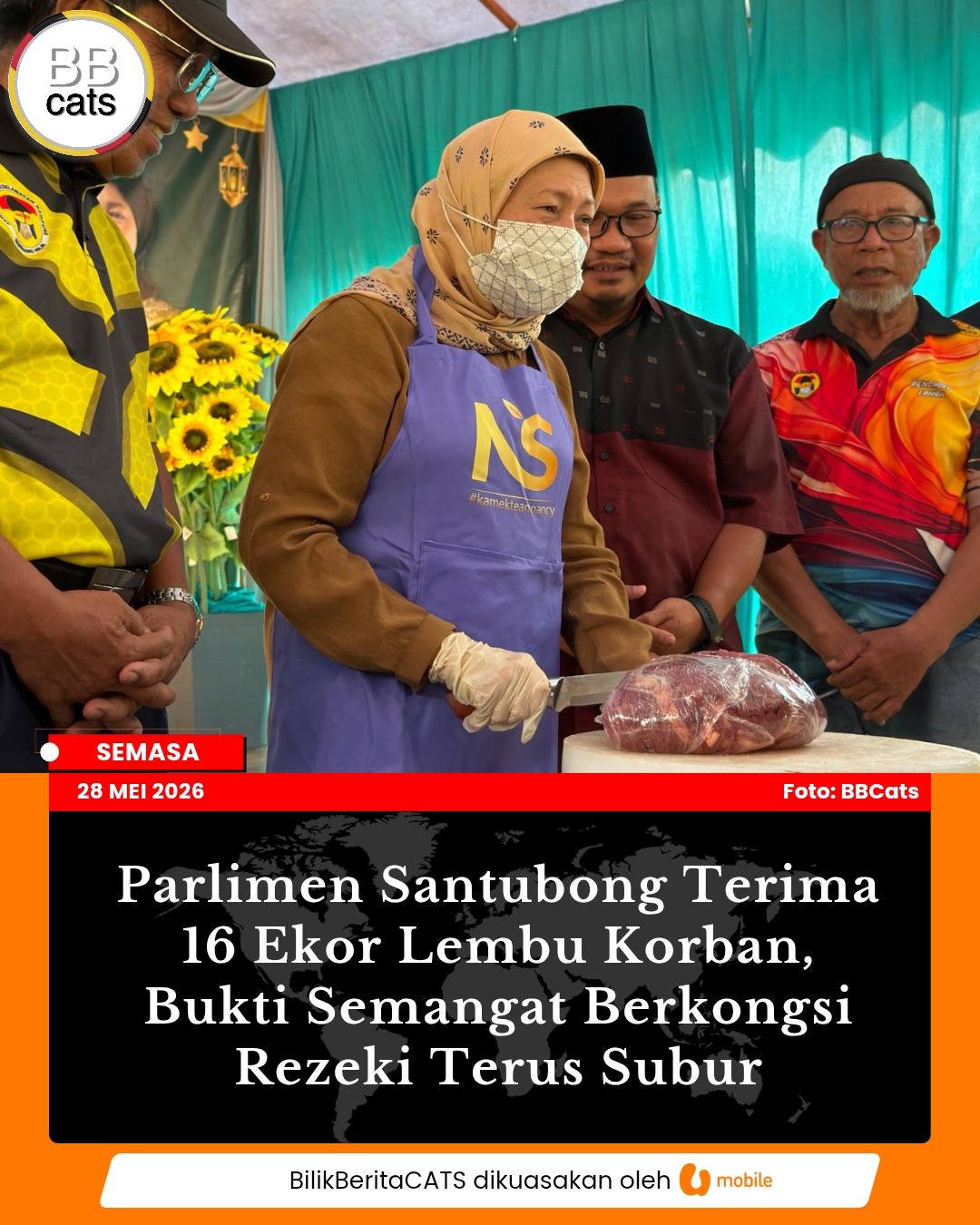 Parlimen Santubong Terima 16 Ekor Lembu Korban, Bukti Semangat Berkongsi Rezeki Terus Subur