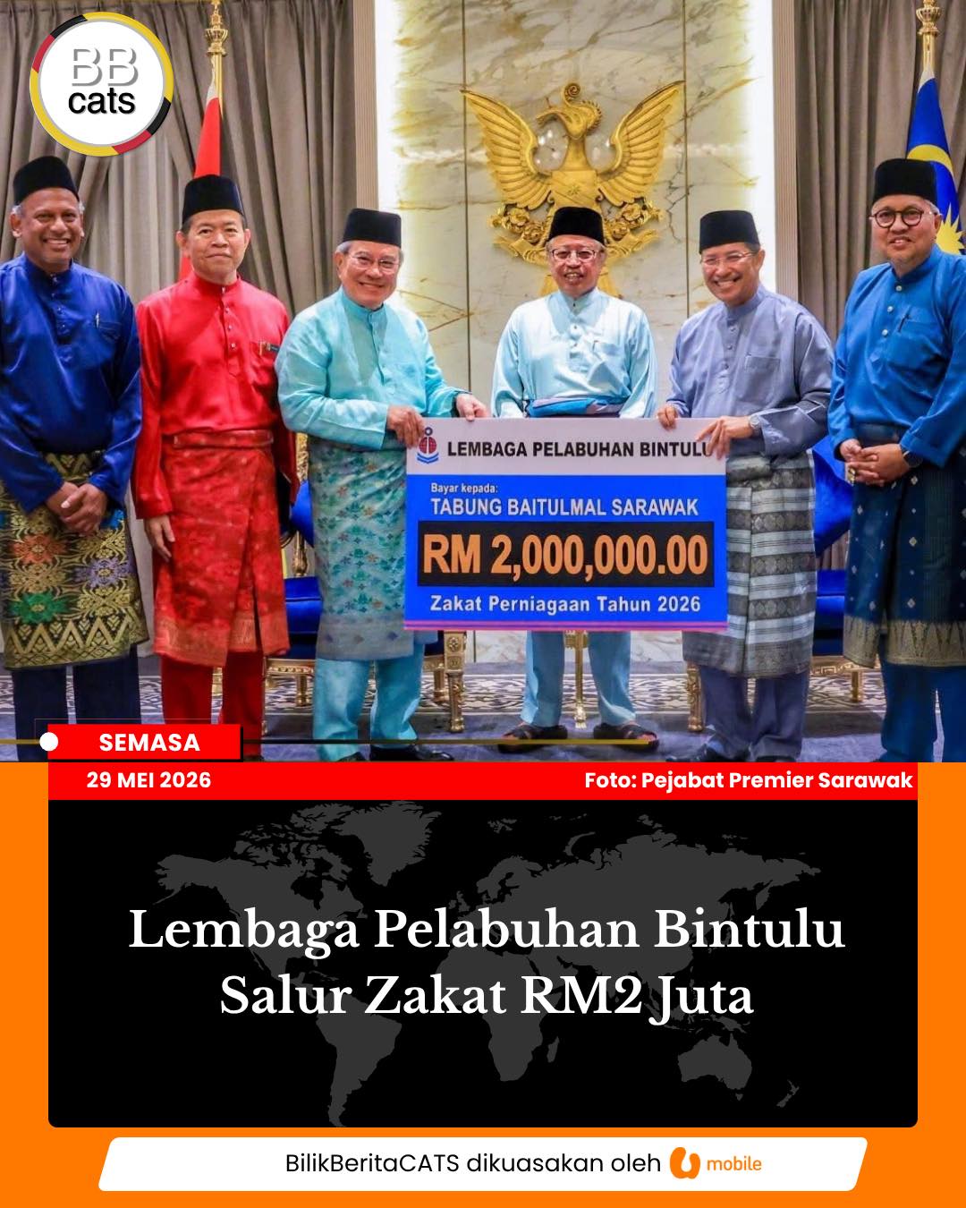 Lembaga Pelabuhan Bintulu Salur Zakat RM2 Juta
