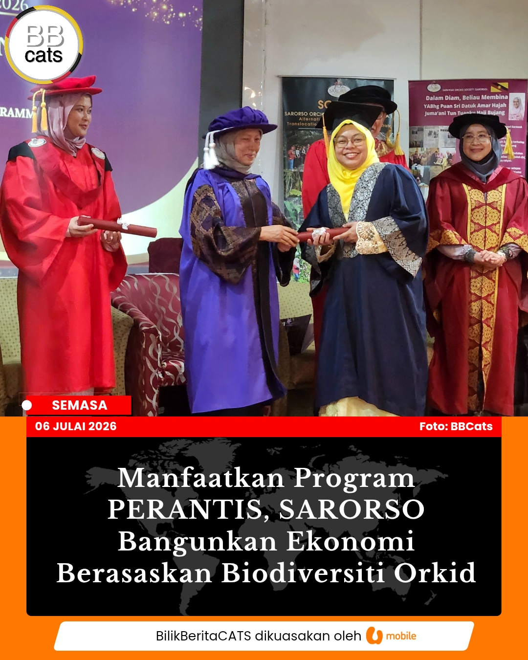 Manfaatkan Program PERANTIS, SARORSO Bangunkan Ekonomi Berasaskan Biodiversiti Orkid