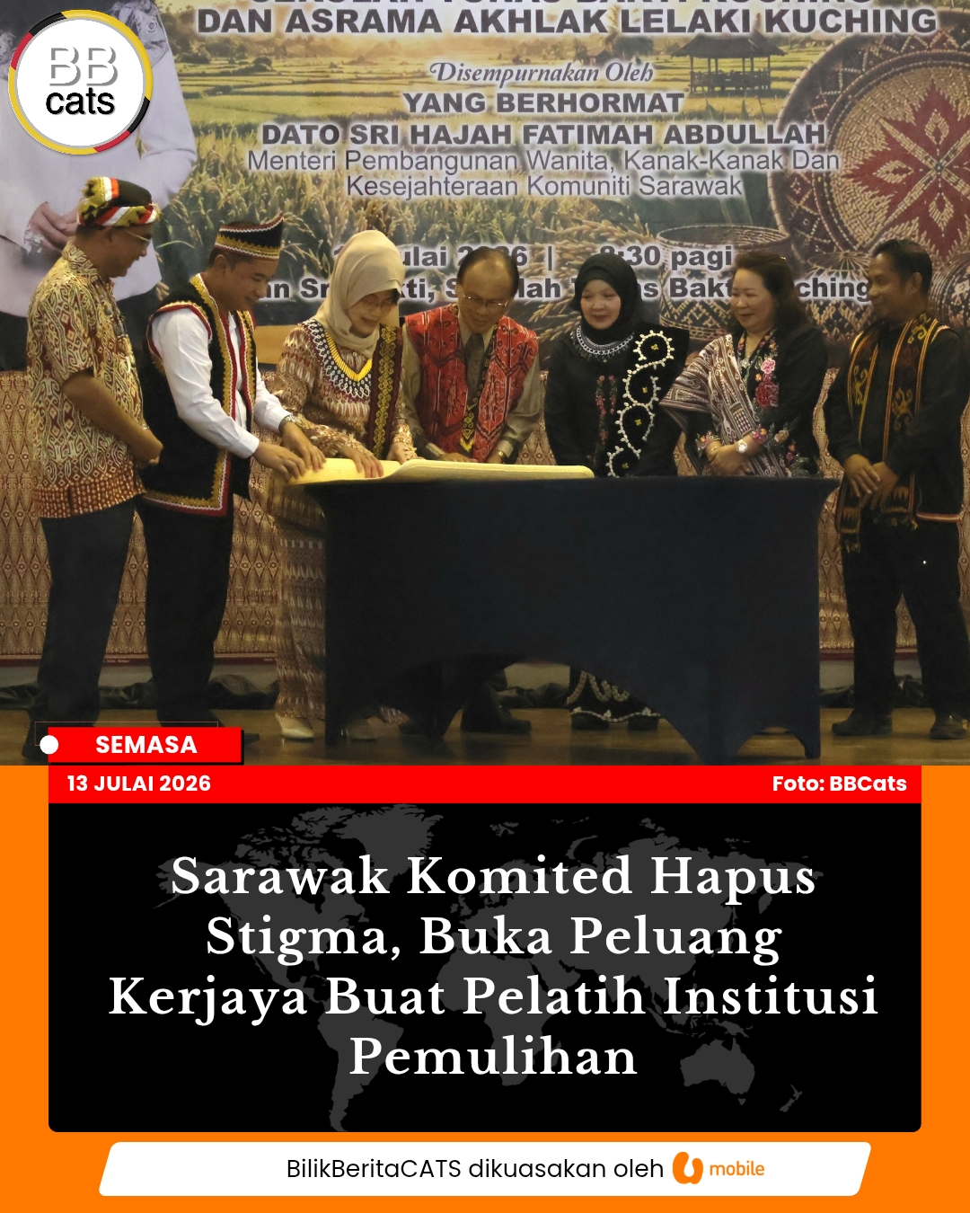 Sarawak Komited Hapus Stigma, Buka Peluang Kerjaya Buat Pelatih Institusi Pemulihan