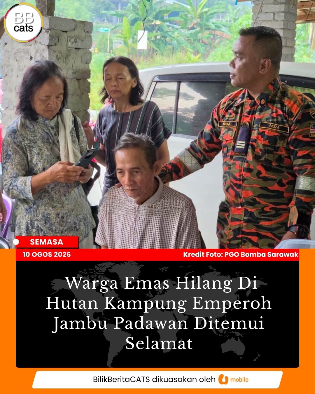 Warga Emas Hilang Di Hutan Kampung Emperoh Jambu Padawan Ditemui Selamat