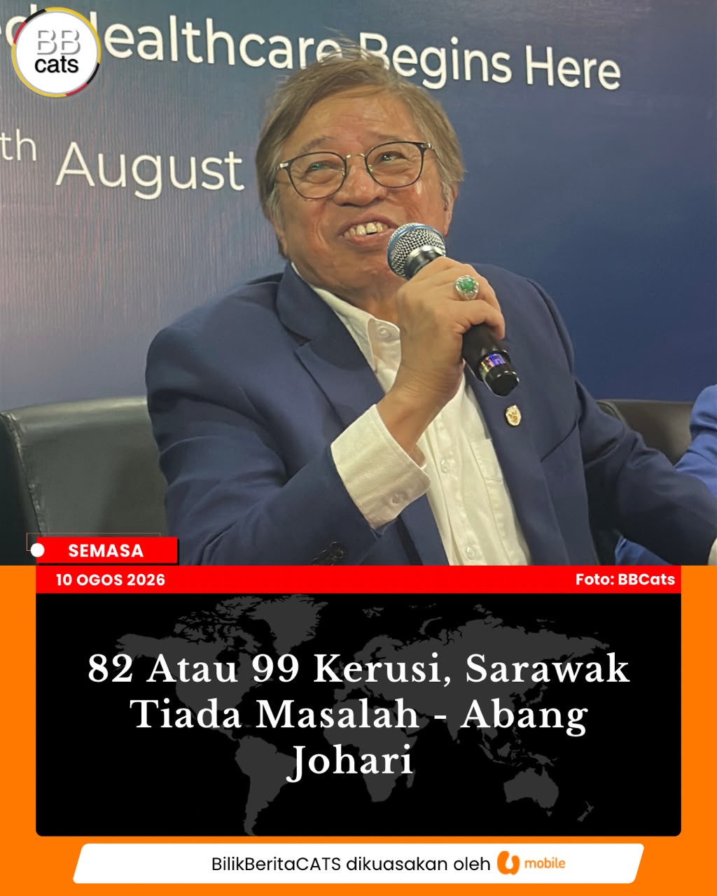 82 Atau 99 Kerusi, Sarawak Tiada Masalah - Abang Johari