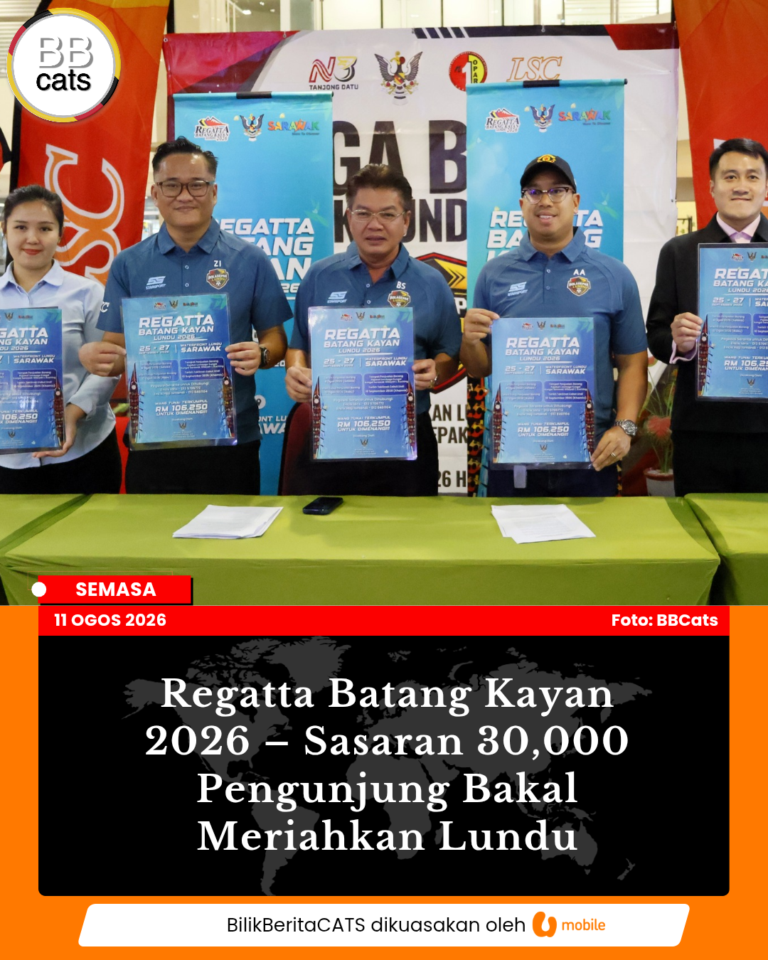 Regatta Batang Kayan 2026 – Sasaran 30,000 Pengunjung Bakal Meriahkan Lundu
