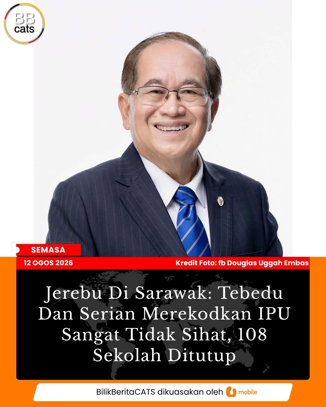 Jerebu Di Sarawak: Tebedu Dan Serian Merekodkan IPU Sangat Tidak Sihat, 108 Sekolah Ditutup