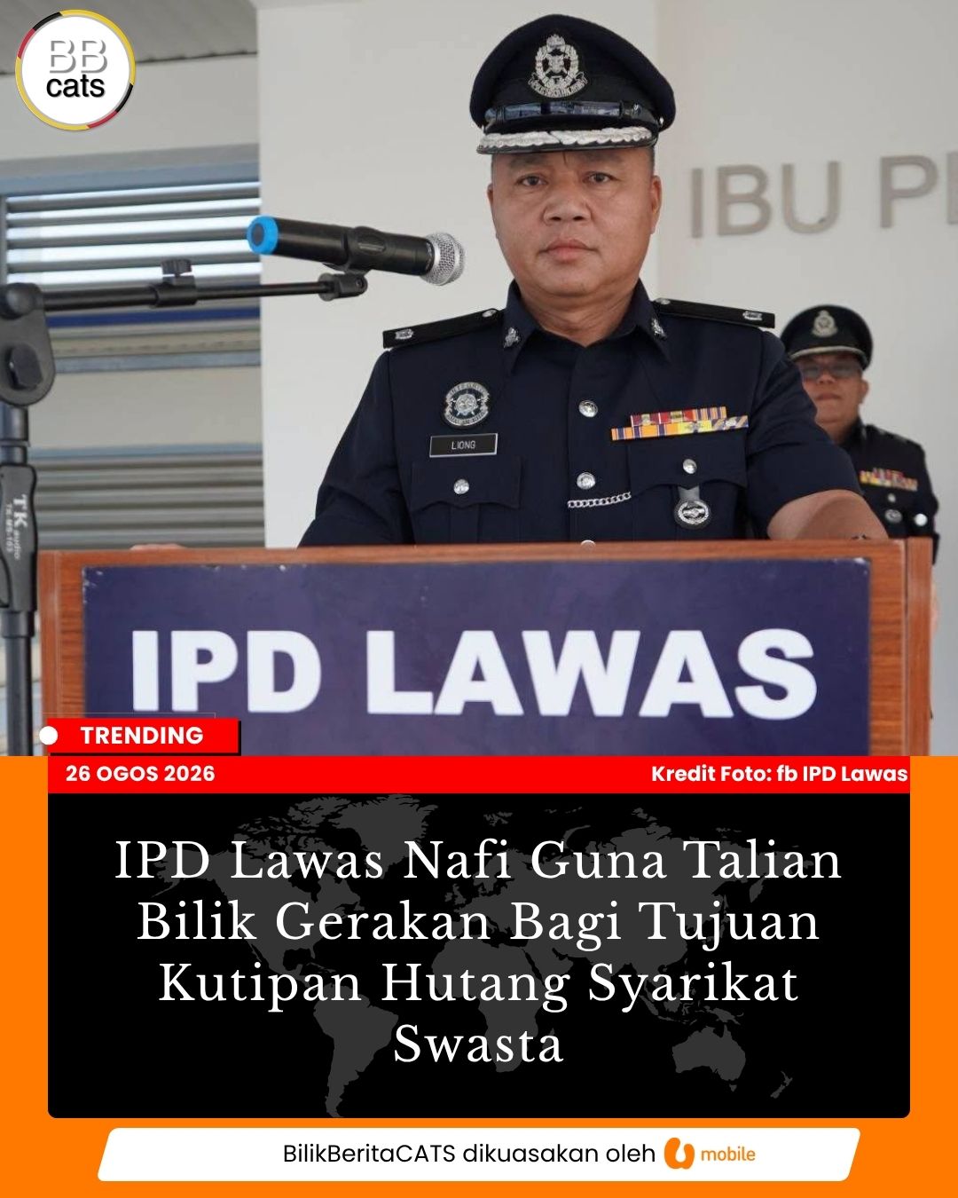 IPD Lawas Nafi Guna Talian Bilik Gerakan Bagi Tujuan Kutipan Hutang Syarikat Swasta